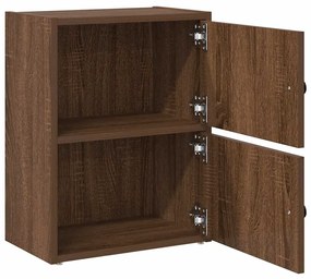 Βιβλιοθήκη Καφέ Δρυς 40x24x52 εκ. από Επεξεργασμένο Ξύλο - Καφέ