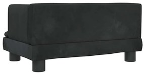 vidaXL Καναπές Παιδικός Μαύρος 60 x 40 x 30 εκ. από Βελούδο