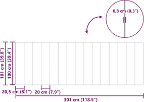 vidaXL Παρκέ δάπεδο 15 pcs Αμμώδες Μπεζ 101 x 20 x 0,8 εκ