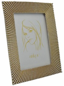 Κορνίζα Με Πέρλες Χρυσό Polyester 15x20cm ANKOR