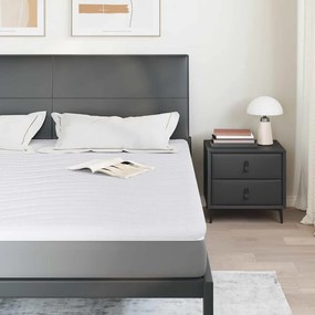vidaXL Στρώμα επικάλυψης Λευκό 180 x 200 cm Υφασμα Πλεκτό