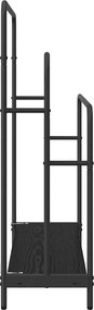 vidaXL Ράφι Ρούχων Μαύρη Οξυά 90 x 30 x 100,5 εκ. Επεξεργασμένο ξύλο