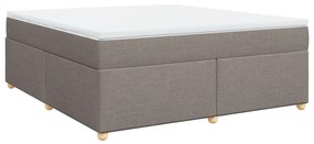 vidaXL Κρεβάτι Boxspring με Στρώμα Taupe 180x200 εκ. Υφασμάτινο