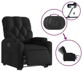 vidaXL Πολυθρόνα Ηλεκτρική Ανακλινόμενη με Ανύψωση Μαύρη Συνθ. Δέρμα