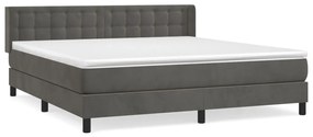 ΚΡΕΒΑΤΙ BOXSPRING ΜΕ ΣΤΡΩΜΑ ΣΚΟΥΡΟ ΓΚΡΙ 180X200 ΕΚ. ΒΕΛΟΥΔΙΝΟ 3131214