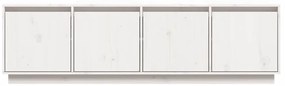 vidaXL Έπιπλο Τηλεόρασης Λευκό 156 x 37 x 45 εκ. από Μασίφ Ξύλο Πεύκου