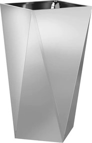 vidaXL Γλάστρα Ασημί 40 x 40 x 75 cm Επικαλυμμένος Χάλυβας