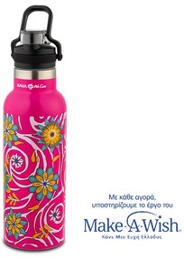 NAVA Θερμός μπουκάλι ανοξείδωτο &quot;We Care&quot;, magenta 500ml 10-016-020