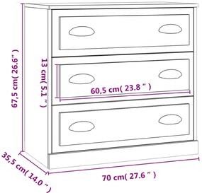 vidaXL Ντουλάπια 2 τεμ. Καπνιστή δρυς Επεξεργασμένο Ξύλο