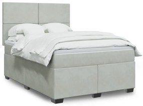 ΚΡΕΒΑΤΙ BOXSPRING ΜΕ ΣΤΡΩΜΑ ΑΝΟΙΧΤΟ ΓΚΡΙ 140X200 ΕΚ. ΒΕΛΟΥΔΙΝΟ 3290924