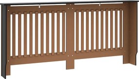 vidaXL Καπάκι Καλοριφέρ 2 τμχ. Μαύρο 172 x 19 x 81,5 cm