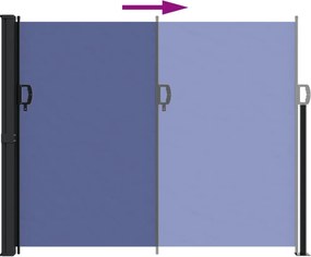 vidaXL Σκίαστρο Πλαϊνό Συρόμενο Μπλε 160 x 600 εκ.