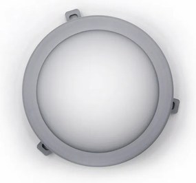 Adeleq Led Χελώνα Pc Στρογγυλή Φ172mm 6W 4000K Ip54 Γκρι 21-10661