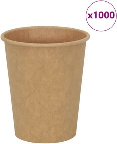 vidaXL Χάρτινα κύπελλα καφέ 1000 τεμάχια 8oz 200ml καφέ