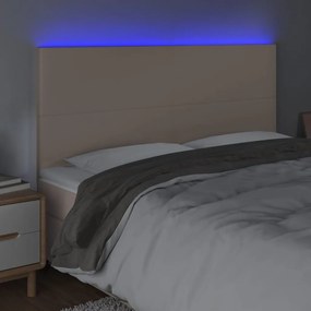Κεφαλάρι Κρεβατιού LED Καπουτσίνο 200x5x118/128 εκ - Καφέ