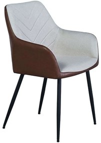 Πολυθρόνα Visitor 03-1108 57,5x57x87cm Multi Metal, Fabric