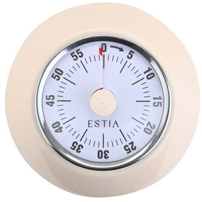 Estia Χρονόμετρο Κουζίνας Allure Αναλογικό 60 Λεπτών Με Μαγνήτη Ivory