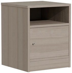 Κομοδίνο Foly pakoworld με ένα ντουλάπι γκρι oak 40x40x50εκ