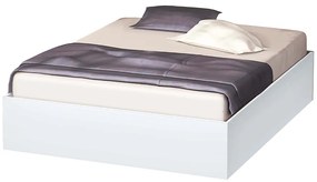 Κρεβάτι ξύλινο High, Λευκό, 160/200, Genomax