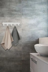 Stewehome Μεταλλική κρεμάστρα μπάνιου τοίχου με 5 γάντζους Λευκό