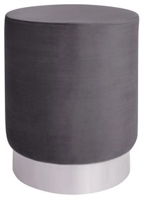 ΣΚΑΜΠΟ LEVY ΓΚΡΙ ΒΕΛΟΥΔΟ ΜΕ ΑΣΗΜΕΝΙΑ ΒΑΣΗ HM8408.01 Φ35x43Υ εκ.