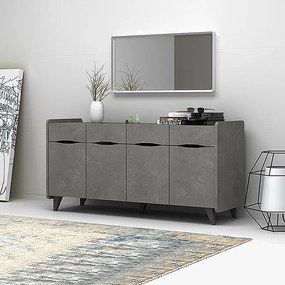 ΜΠΟΥΦΕΣ SILA MEGAPAP ΧΡΩΜΑ ΓΚΡΙ ΣΚΥΡΟΔΕΜΑΤΟΣ 140X45X72ΕΚ.