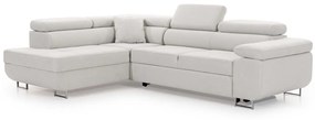 Γωνιακός καναπές Κρεβάτι Annabelle L, με αποθηκευτικό χώρο, λευκό 270x98x200cm-Αριστερή γωνία-BOG7844