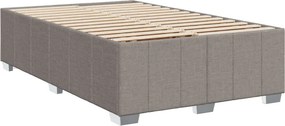 vidaXL Κρεβάτι Boxspring με Στρώμα Taupe 120x200 εκ. Υφασμάτινο