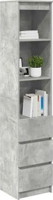 vidaXL Ντουλάπι Γκρι Σκυροδέματος 37,5x35x180 εκ. Επεξεργασμένο Ξύλο
