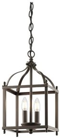 Κρεμαστό Φωτιστικό Οροφής 2xE14 Φανάρι Larkin Elstead Lighting KL-LARKIN-P-S-OZ Μπρονζέ