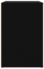 Παπουτσοθήκη Μαύρη 130 x 35 x 54 εκ. από Επεξεργασμένο Ξύλο - Μαύρο