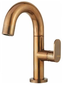 Armando Vicario Slim Natural Brass Μπαταρία Νιπτήρος Με Βαλβίδα Clic-Clac