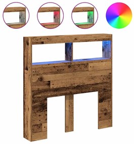 vidaXL Κεφαλάρι με Αποθηκευτικό Χώρο & LED 100x17x102 εκ.