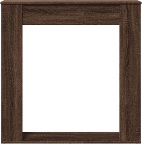 vidaXL Πλαίσιο Τζακιού Καφέ Δρυς 100x20x100 εκ. από Επεξ. Ξύλο