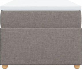 vidaXL Κρεβάτι Boxspring με Στρώμα Taupe 80x200 εκ. Υφασμάτινο