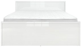 Κρεβάτι Boston BB102, Διπλό, Άσπρο, 140x200, Πλαστικοποιημένη μοριοσανίδα, 149x208x81cm, 48 kg | Epipla1.gr