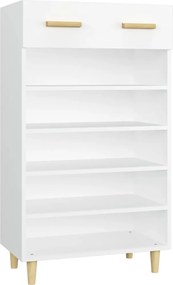 vidaXL Παπουτσοθήκη Λευκή 60 x 35 x 105 εκ. από Επεξεργασμένο Ξύλο