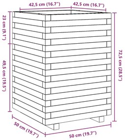 ΖΑΡΝΤΙΝΙΕΡΑ ΚΑΦΕ ΚΕΡΙΟΥ 50X50X72,5 ΕΚ. ΑΠΟ ΜΑΣΙΦ ΞΥΛΟ ΠΕΥΚΟΥ 3282576