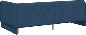 vidaXL Κρεβάτι Γωνίας Μπλε 90 x 190 cm ύφασμα