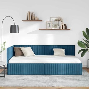 vidaXL Κρεβάτι Γωνίας Μπλε 100 x 200 cm Βελούδο