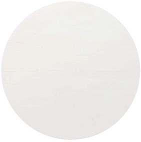 vidaXL Επιφάνεια Τραπεζιού Λευκή Ø80 x 2,5 εκ. από Μασίφ Ξύλο Πεύκου