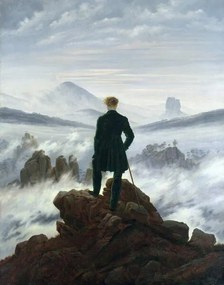 Friedrich, Caspar David - Εκτύπωση έργου τέχνης Περιπλανώμενος πάνω από την ομίχλη της θάλασσας, (30 x 40 cm)