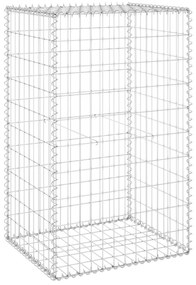 vidaXL Συρματοκιβώτιο Τοίχος 60x50x100 εκ. Γαλβαν. Χάλυβας + Καλύμματα