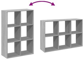 Βιβλιοθήκη/Διαχωριστικό Χώρου Γκρι 69,5x29x103,5 εκ. Επεξ. Ξύλο - Γκρι