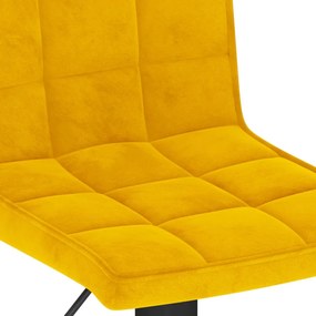 vidaXL Σκαμπό Μπαρ Κίτρινο Μουσταρδί Βελούδινο