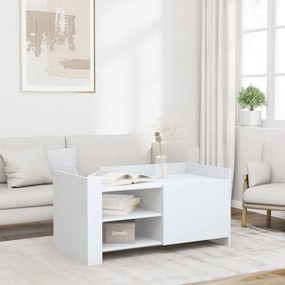 vidaXL Τραπεζάκι Σαλονιού Λευκό 100x50x50 εκ. Επεξεργασμένο Ξύλο