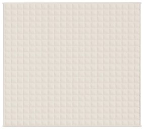 Κουβέρτα Βαρύτητας Ανοιχτό Κρεμ 200 x 225 εκ. 13 κ. Υφασμάτινη - Κρεμ