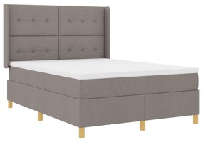 vidaXL Κρεβάτι με Στρώμα & LED Ταμπά 140x190 cm Υλικό