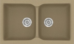 Sanitec Classic 340 (78×50) - Γρανιτένιος νεροχύτης - Metallic CREAM