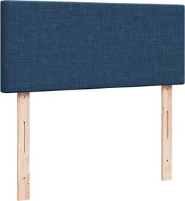 vidaXL Κρεβάτι Boxspring με Στρώμα Μπλε 120x200 εκ. Υφασμάτινο